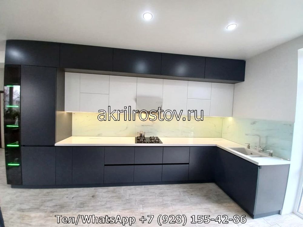 Современная белая угловая столешница из акрилового камня под заказ Эксклюзивная угловая поверхность из белого акрила по индивидуальному проекту