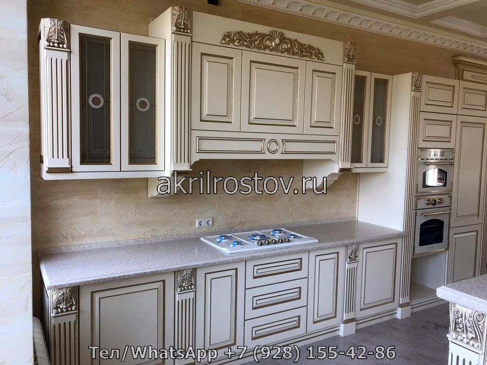 Прямая столешница из светло-серого акрилового камня на заказ по доступной стоимости Изготовление прямой столешницы из светло-серого акрила под индивидуальный размер